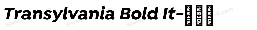 Transylvania Bold It字体转换